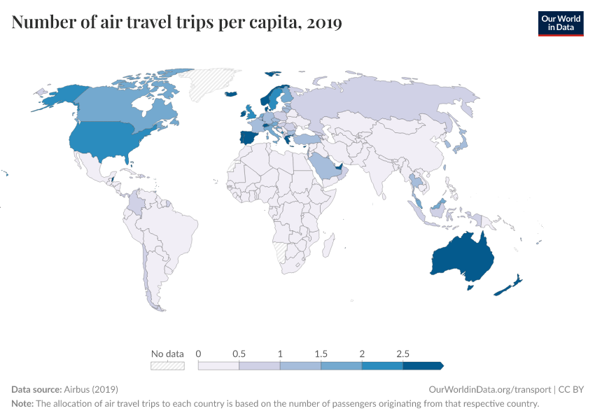 A thumbnail of the "Number of air travel trips per capita" chart