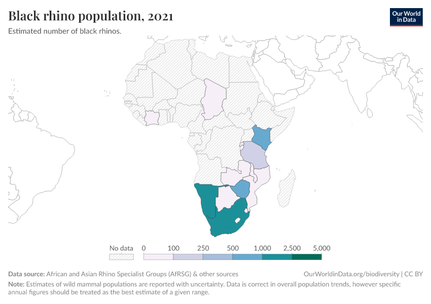 A thumbnail of the "Black rhino population" chart