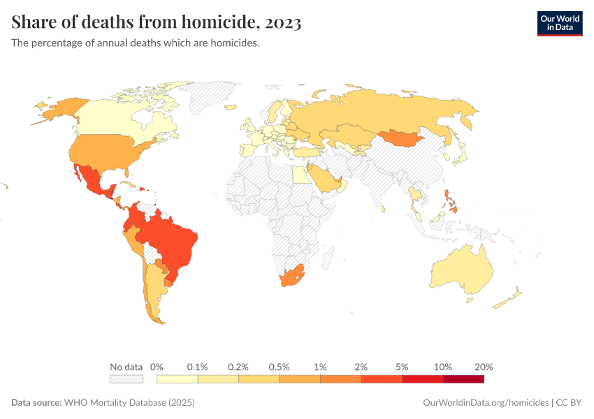 A thumbnail of the "Share of deaths from homicide" chart